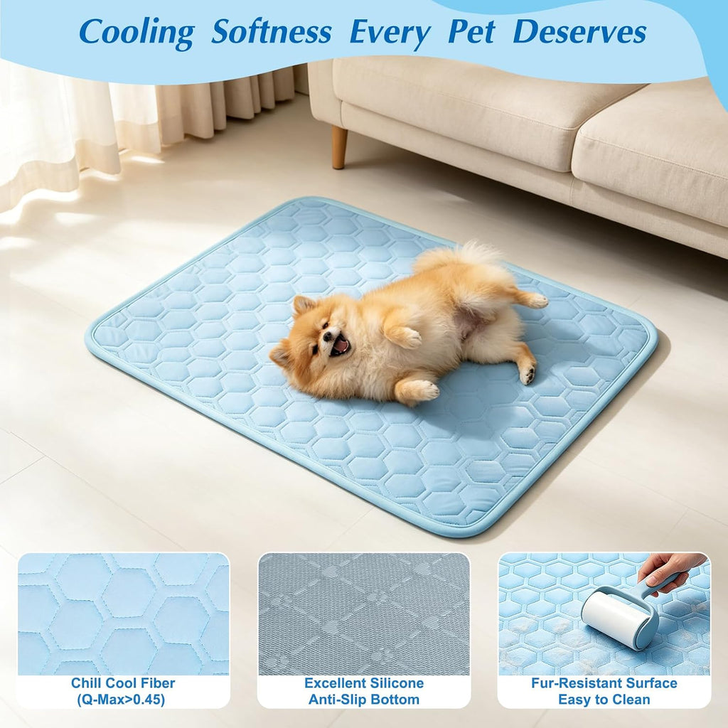 Cooling Mat for Dogs & Cats, Thick Breathable Dog Cooling Mat Q-MAX>0.45