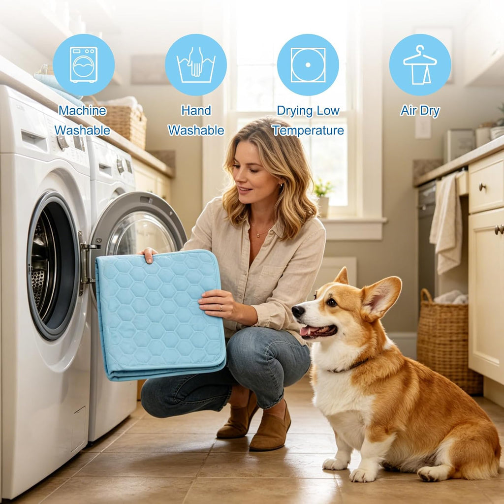 Cooling Mat for Dogs & Cats, Thick Breathable Dog Cooling Mat Q-MAX>0.45