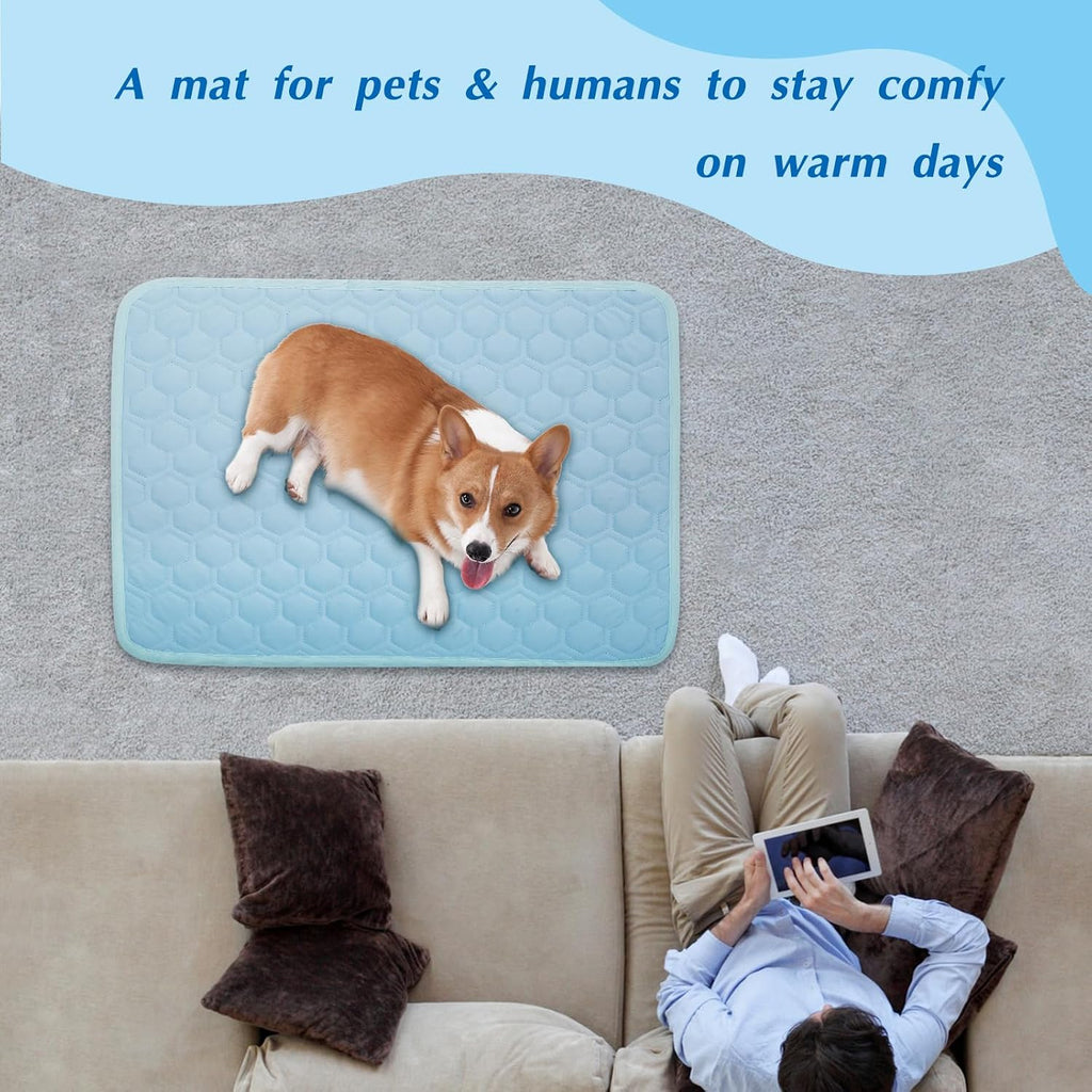 Cooling Mat for Dogs & Cats, Thick Breathable Dog Cooling Mat Q-MAX>0.45