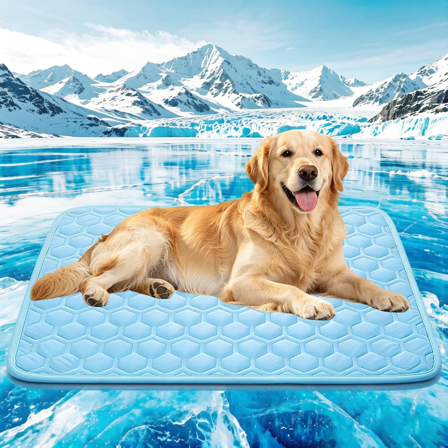 Cooling Mat for Dogs & Cats, Thick Breathable Dog Cooling Mat Q-MAX>0.45