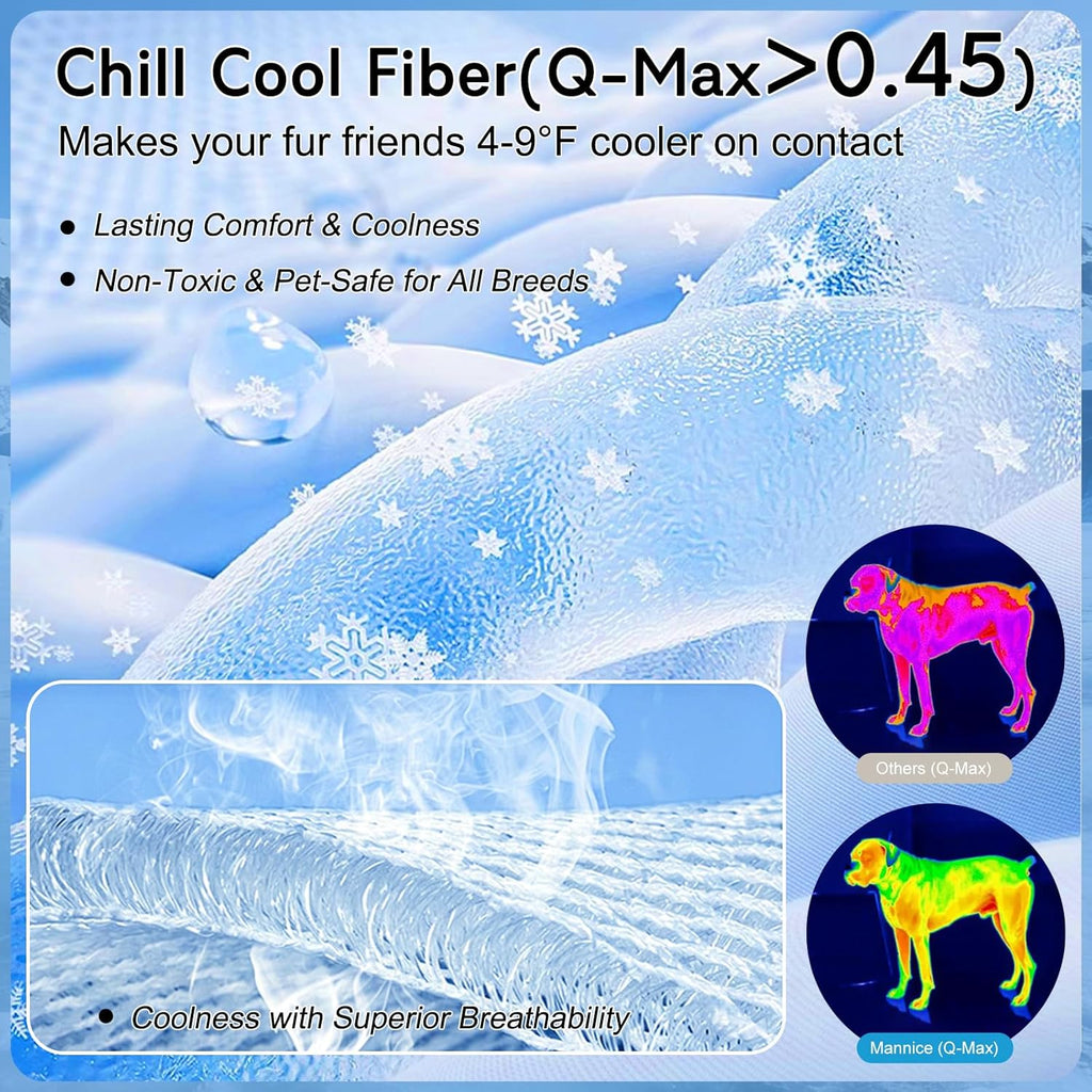 Cooling Mat for Dogs & Cats, Thick Breathable Dog Cooling Mat Q-MAX>0.45