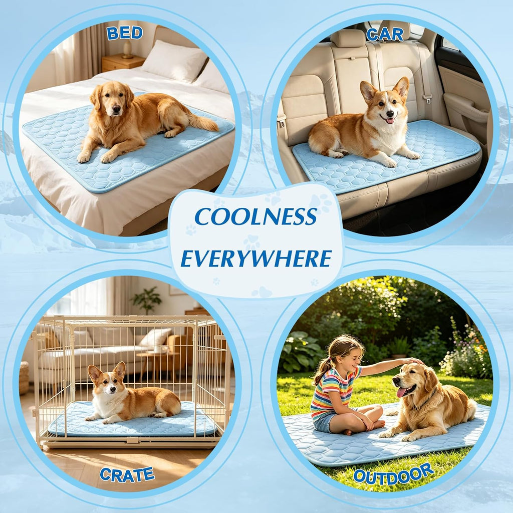 Cooling Mat for Dogs & Cats, Thick Breathable Dog Cooling Mat Q-MAX>0.45